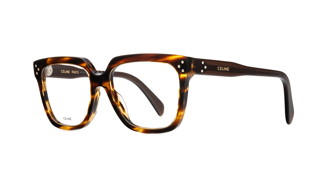 Paire de lunettes de vue Celine-paris Cl50094i couleur brun - Côté à angle - Doyle