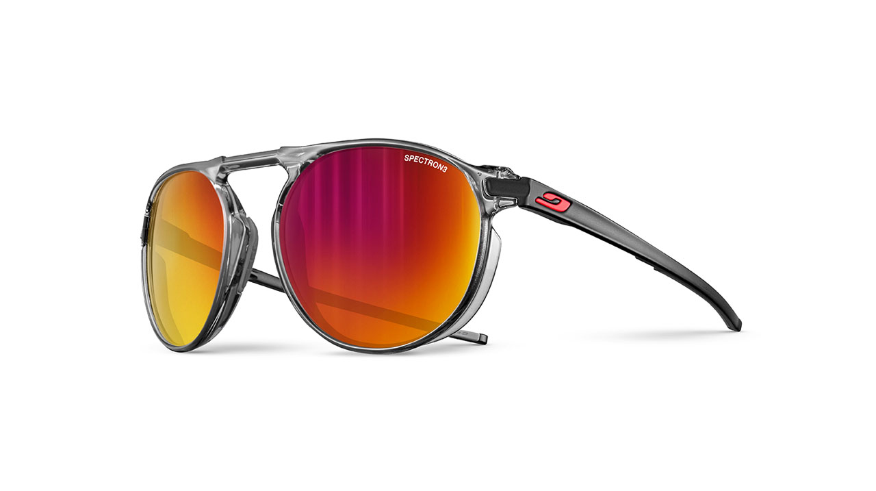 Paire de lunettes de soleil Julbo Js552 meta couleur gris - Côté à angle - Doyle