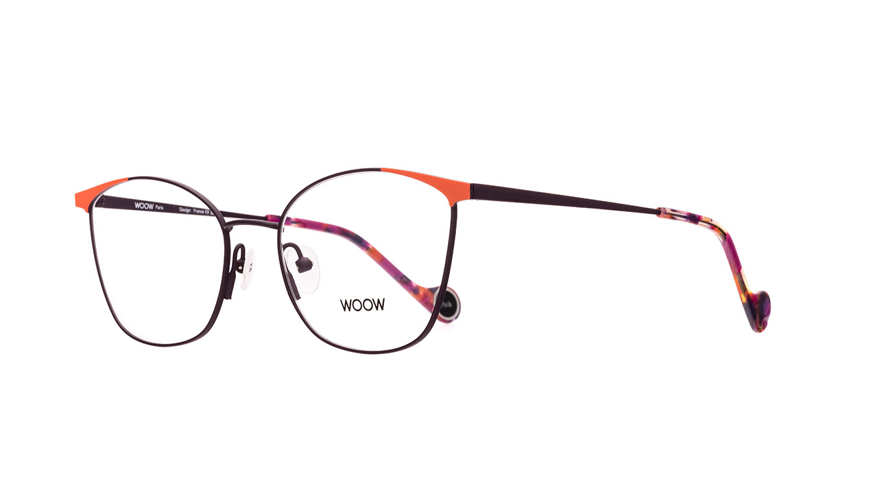 Paire de lunettes de vue Woow Cherry pick 1 couleur mauve - Côté à angle - Doyle