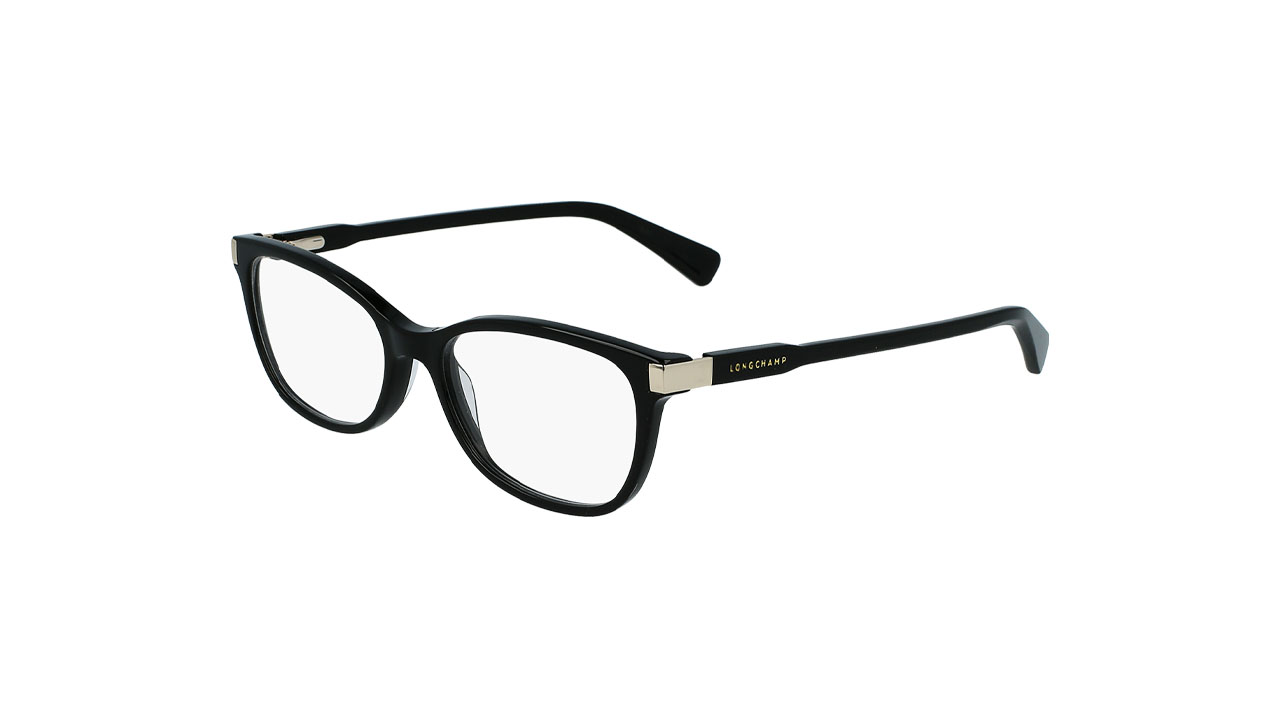 Paire de lunettes de vue Longchamp Lo2616 couleur noir - Côté à angle - Doyle