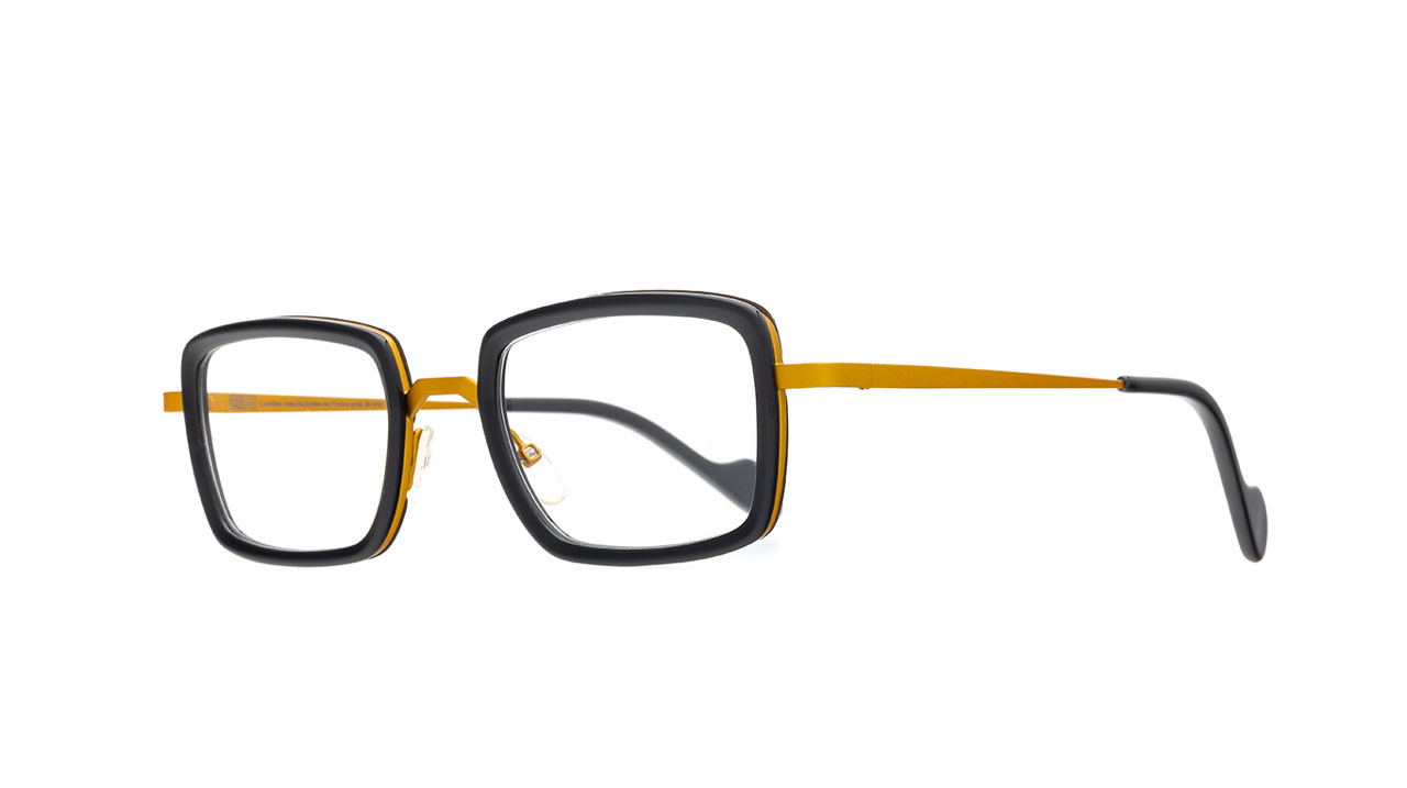 Paire de lunettes de vue Naoned Az zerr couleur noir - Côté à angle - Doyle