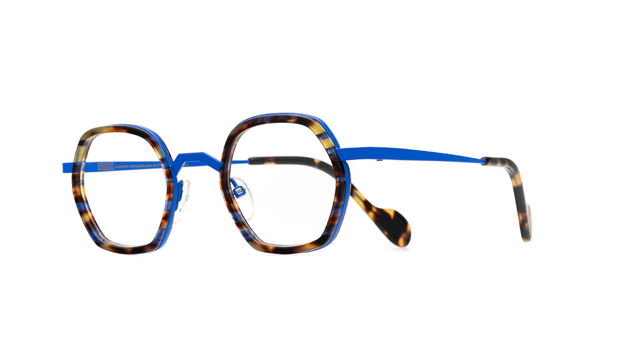 Paire de lunettes de vue Naoned Ar rouzez couleur brun - Côté à angle - Doyle