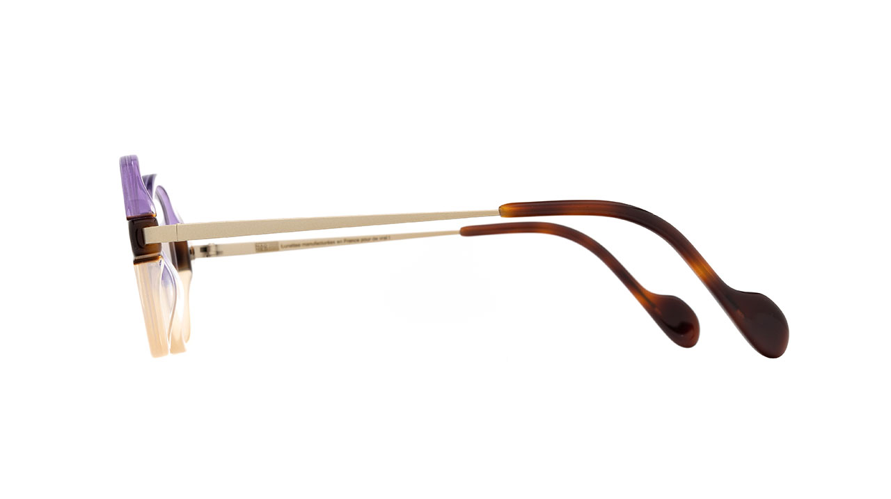 Paire de lunettes de vue Naoned Lokrist couleur mauve - Côté droit - Doyle