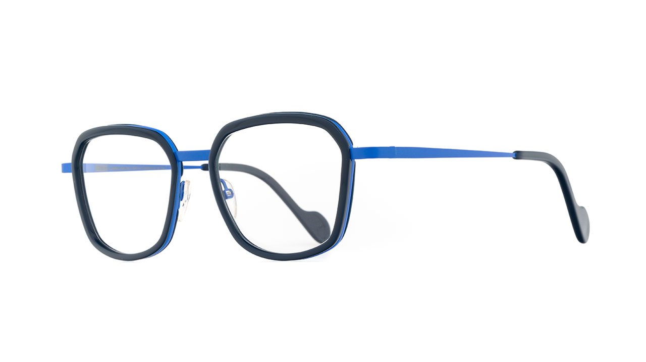 Paire de lunettes de vue Naoned Koad couleur bleu - Côté à angle - Doyle