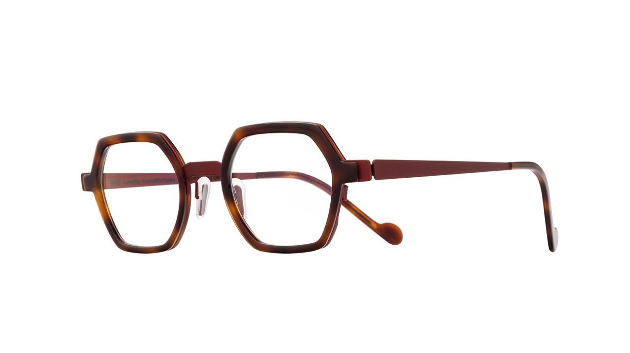 Paire de lunettes de vue Naoned Trigoz couleur havane - Côté à angle - Doyle