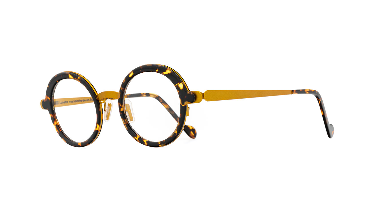 Paire de lunettes de vue Naoned Beg couleur jaune - Côté à angle - Doyle