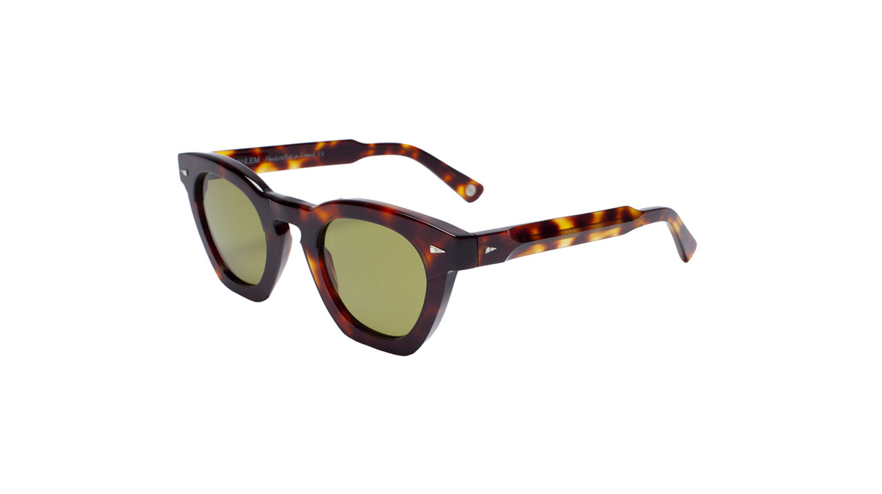 Paire de lunettes de soleil Ahlem Montorgueil /s couleur brun - Côté à angle - Doyle
