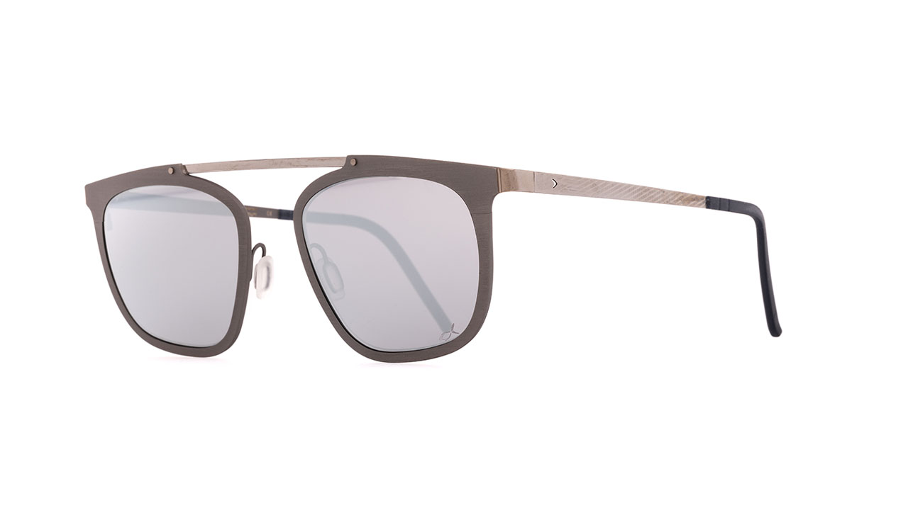 Paire de lunettes de soleil Blackfin Bf827 /s silverton couleur gris - Côté à angle - Doyle