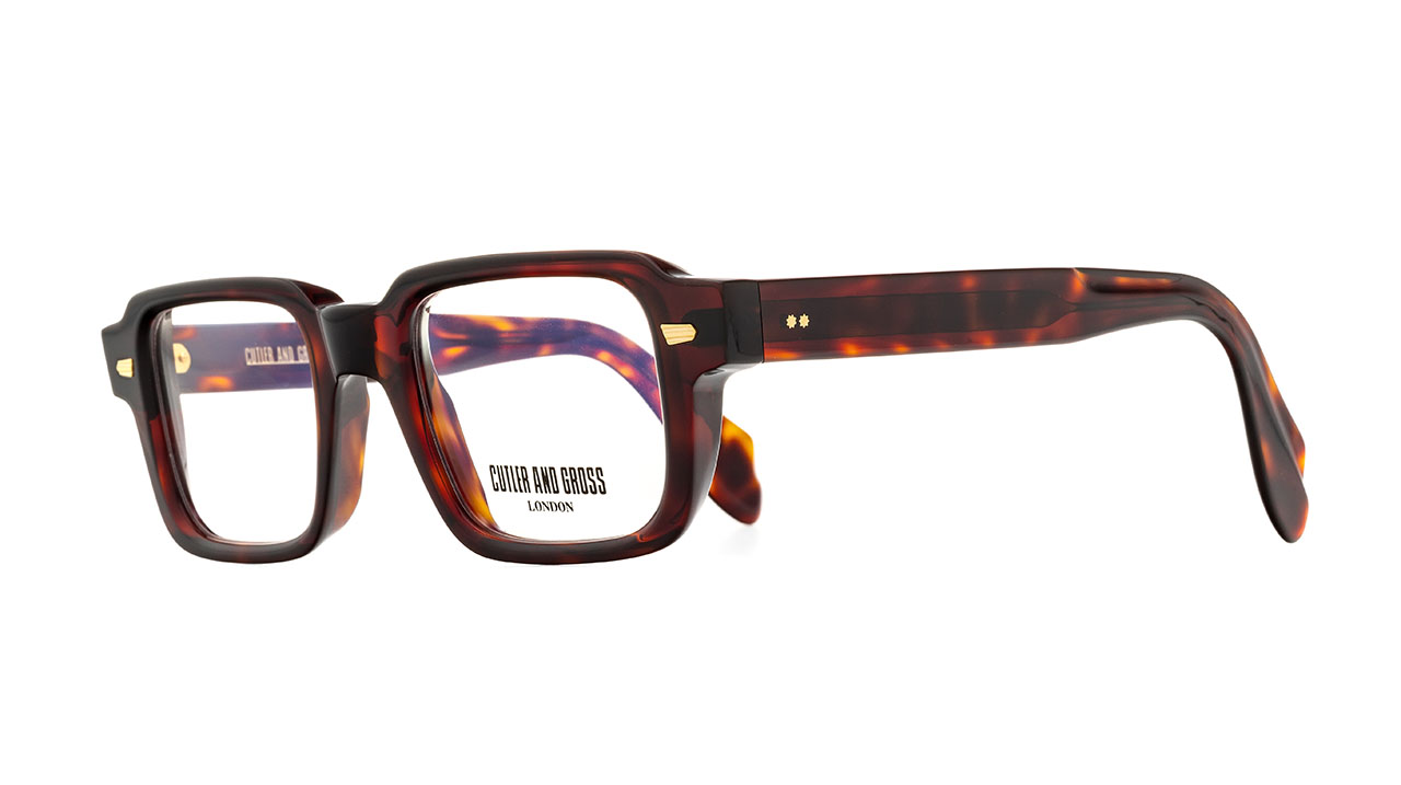 Paire de lunettes de vue Cutler-and-gross 1393 couleur brun - Côté à angle - Doyle