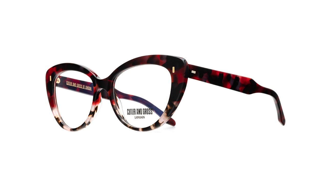 Paire de lunettes de vue Cutler-and-gross 1350 couleur brun - Côté à angle - Doyle