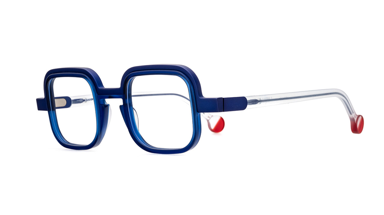 Paire de lunettes de vue Anne-et-valentin Meka couleur bleu - Côté à angle - Doyle