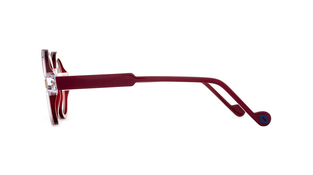 Paire de lunettes de vue Annevalentin Transfigure couleur rouge - Côté droit - Doyle