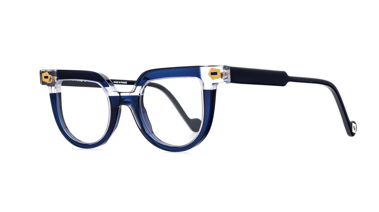 Paire de lunettes de vue Annevalentin Transmit couleur bleu - Côté à angle - Doyle