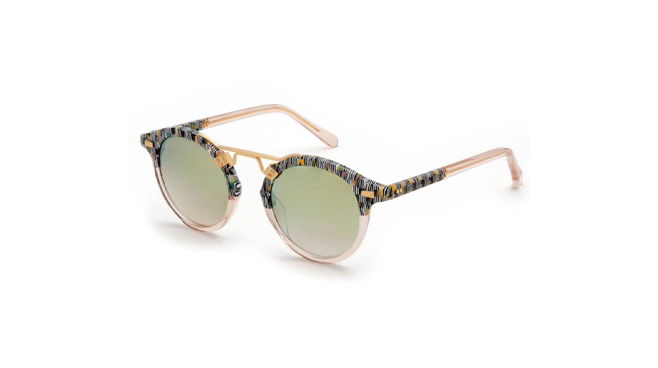 Paire de lunettes de soleil Krewe St-louis /s couleur blanc - Côté à angle - Doyle
