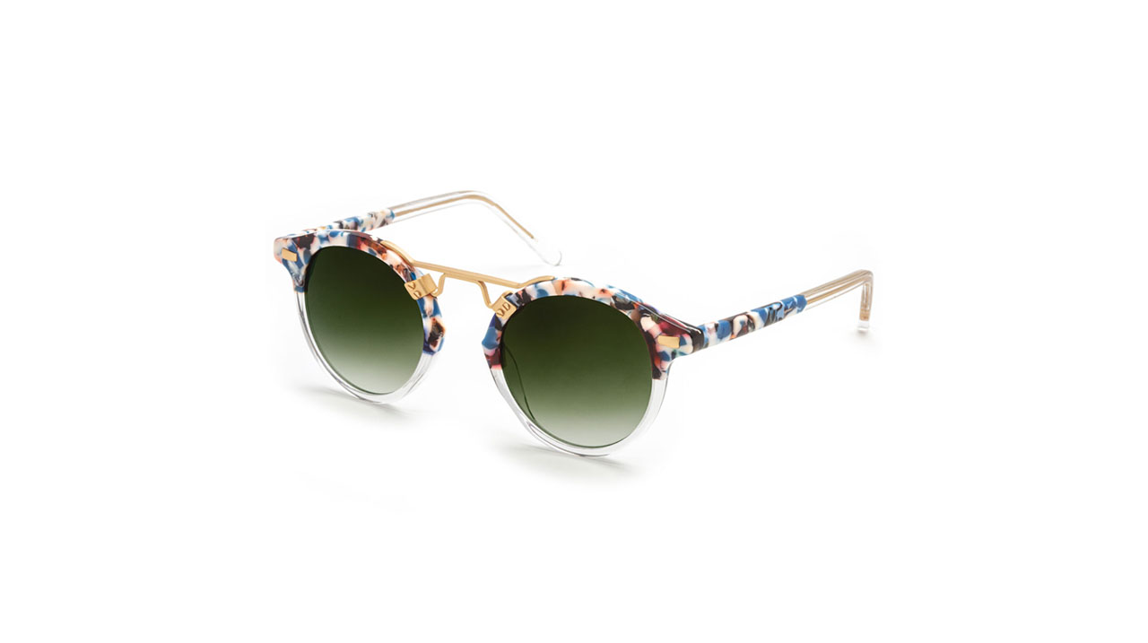 Paire de lunettes de soleil Krewe St-louis /s couleur bleu - Côté à angle - Doyle
