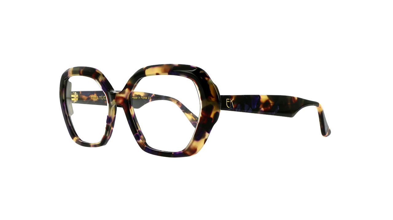 Paire de lunettes de vue Emmanuelle-khanh Ek 6015 couleur brun - Côté à angle - Doyle