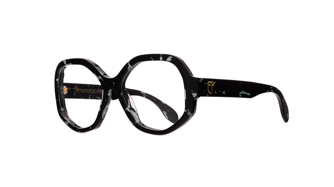 Paire de lunettes de vue Emmanuelle-khanh Ek 3022 couleur vert - Côté à angle - Doyle