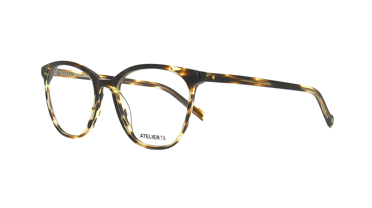 Paire de lunettes de vue Atelier78 Mila couleur rhum - Côté à angle - Doyle