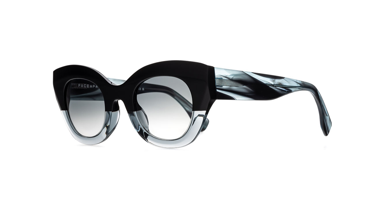 Paire de lunettes de soleil Face-a-face Night 1 /s couleur noir - Côté à angle - Doyle