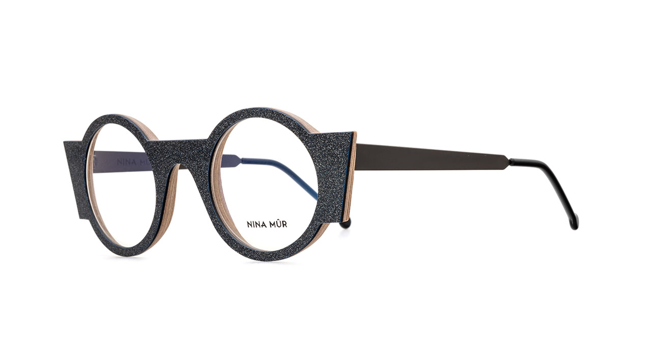 Paire de lunettes de vue Nina-mur Nathalie couleur noir - Côté à angle - Doyle