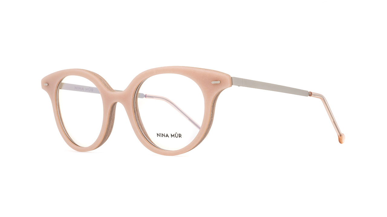 Paire de lunettes de vue Nina-mur Nilia couleur rose - Côté à angle - Doyle