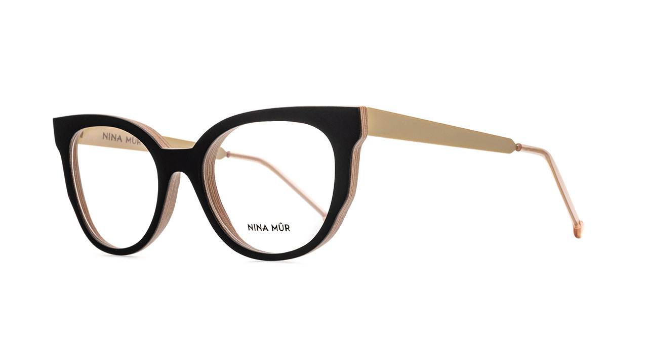 Paire de lunettes de vue Nina-mur Rosabel couleur noir - Côté à angle - Doyle