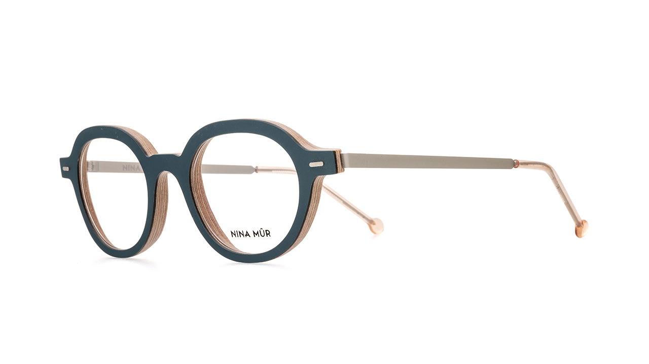 Paire de lunettes de vue Nina-mur Mamen couleur bleu - Côté à angle - Doyle