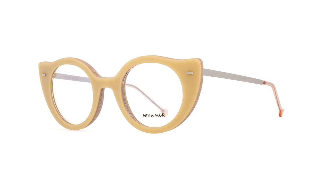 Paire de lunettes de vue Nina-mur Marni couleur jaune - Côté à angle - Doyle