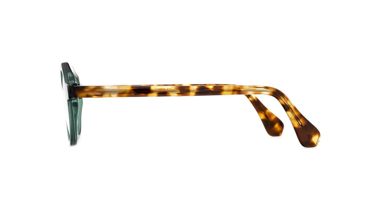 Paire de lunettes de vue La-brique-et-la-violette Tony couleur vert - Côté droit - Doyle