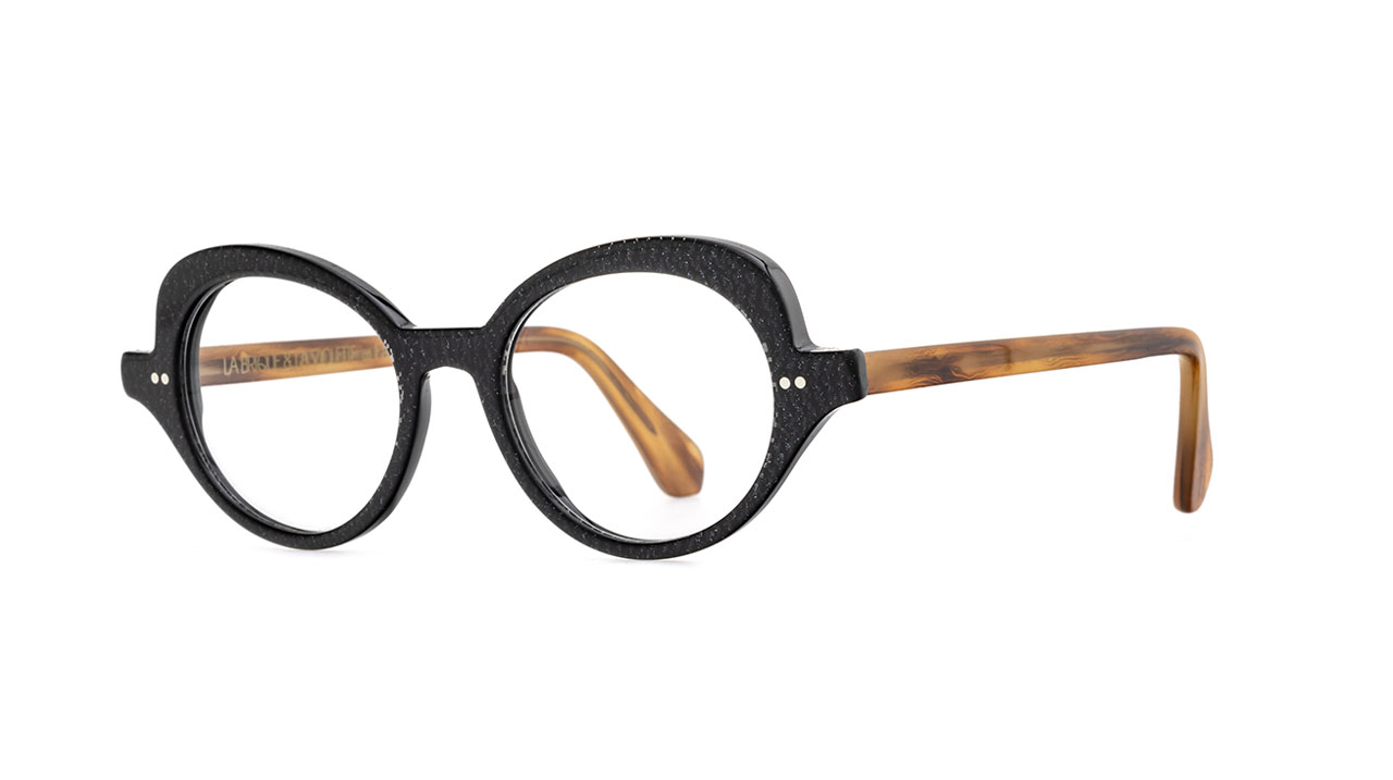 Paire de lunettes de vue La-brique-et-la-violette Fly couleur noir - Côté à angle - Doyle