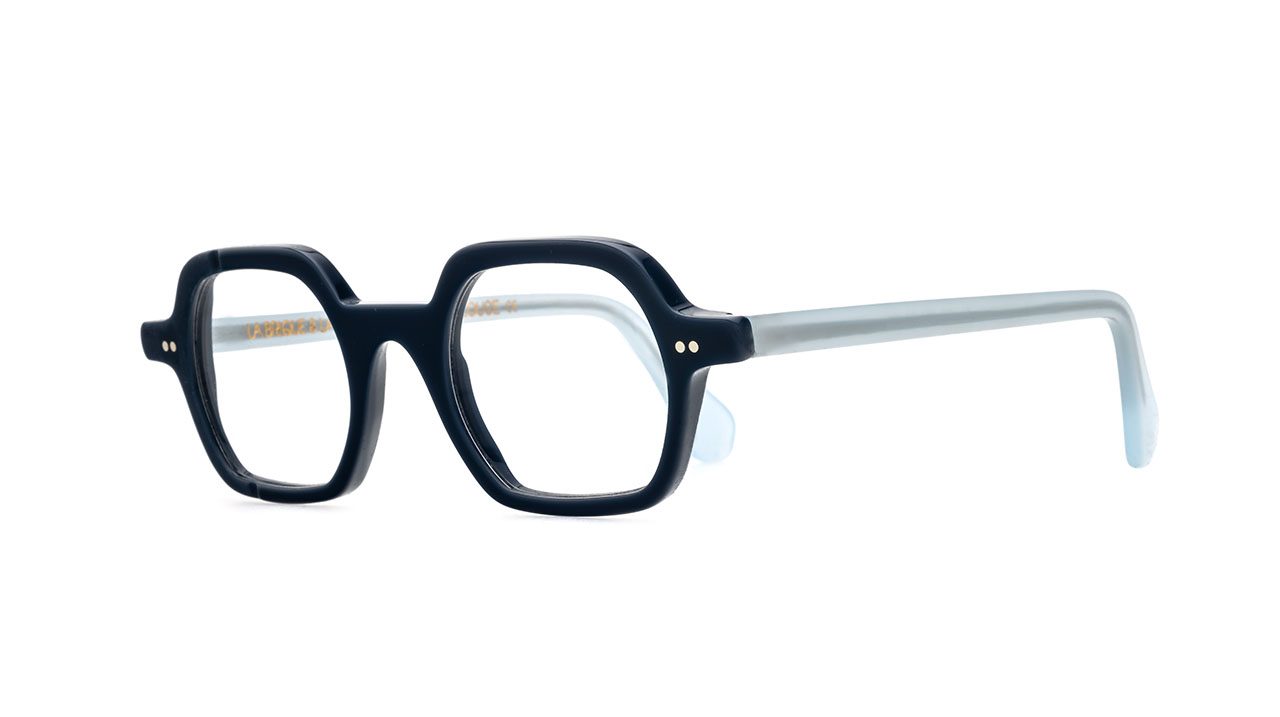 Paire de lunettes de vue La-brique-et-la-violette J-scar couleur bleu - Côté à angle - Doyle