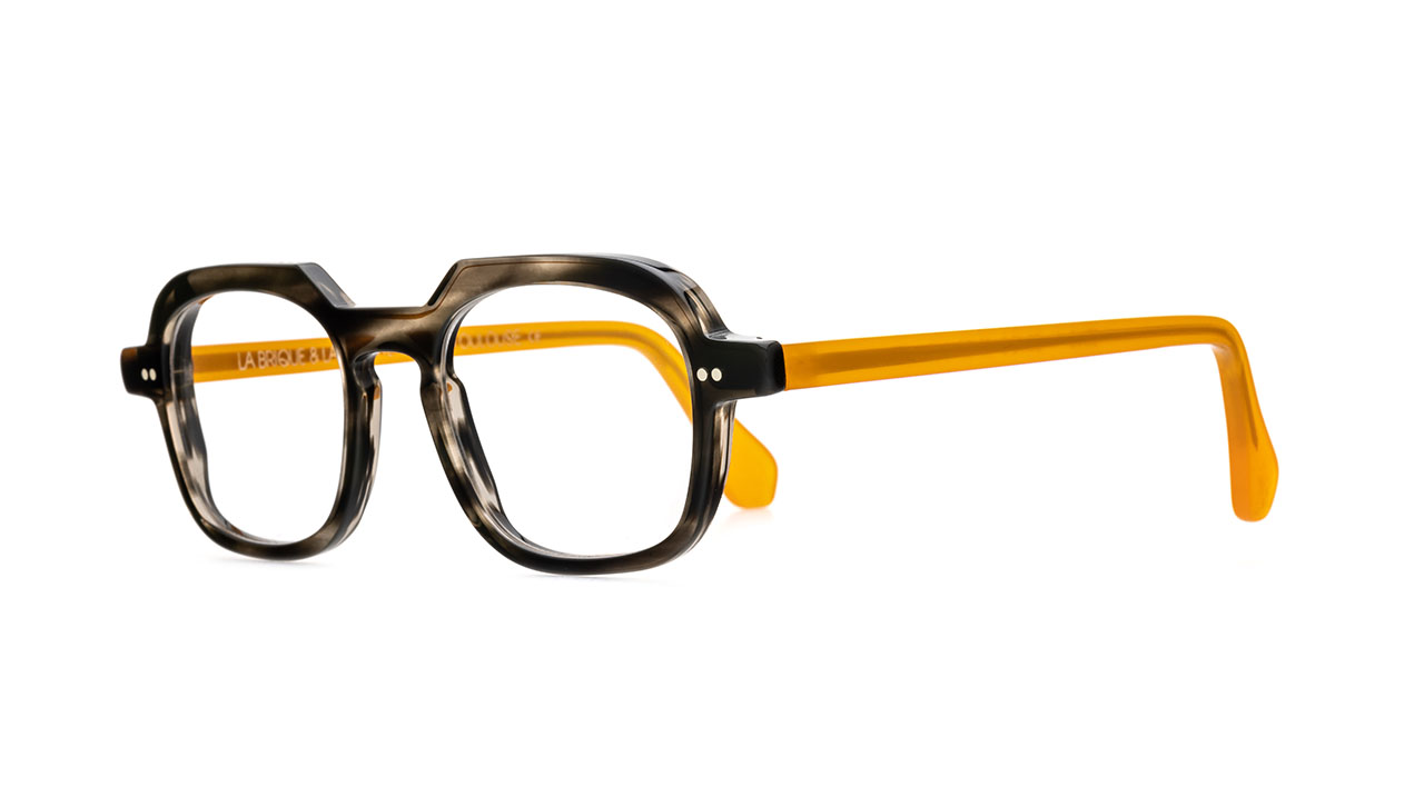 Paire de lunettes de vue La-brique-et-la-violette Izno couleur brun - Côté à angle - Doyle