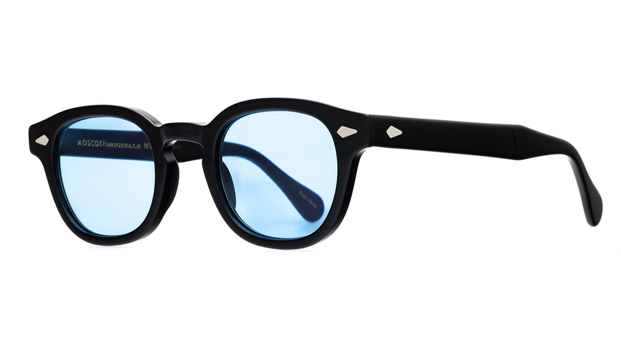 Paire de lunettes de soleil Moscot Lemtosh /s couleur bleu - Côté à angle - Doyle