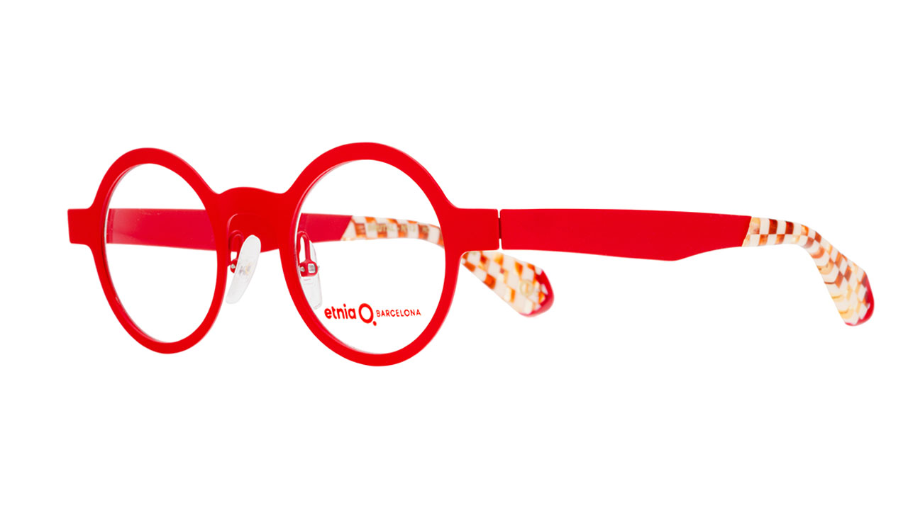 Paire de lunettes de vue Etnia-barcelona Brutal no.13 couleur rouge - Côté à angle - Doyle