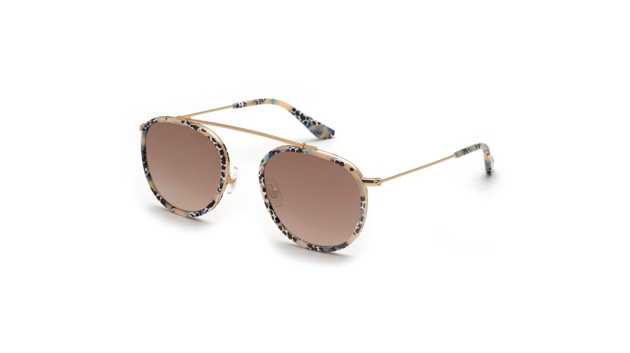 Paire de lunettes de soleil Krewe Chartres /s couleur or - Côté à angle - Doyle