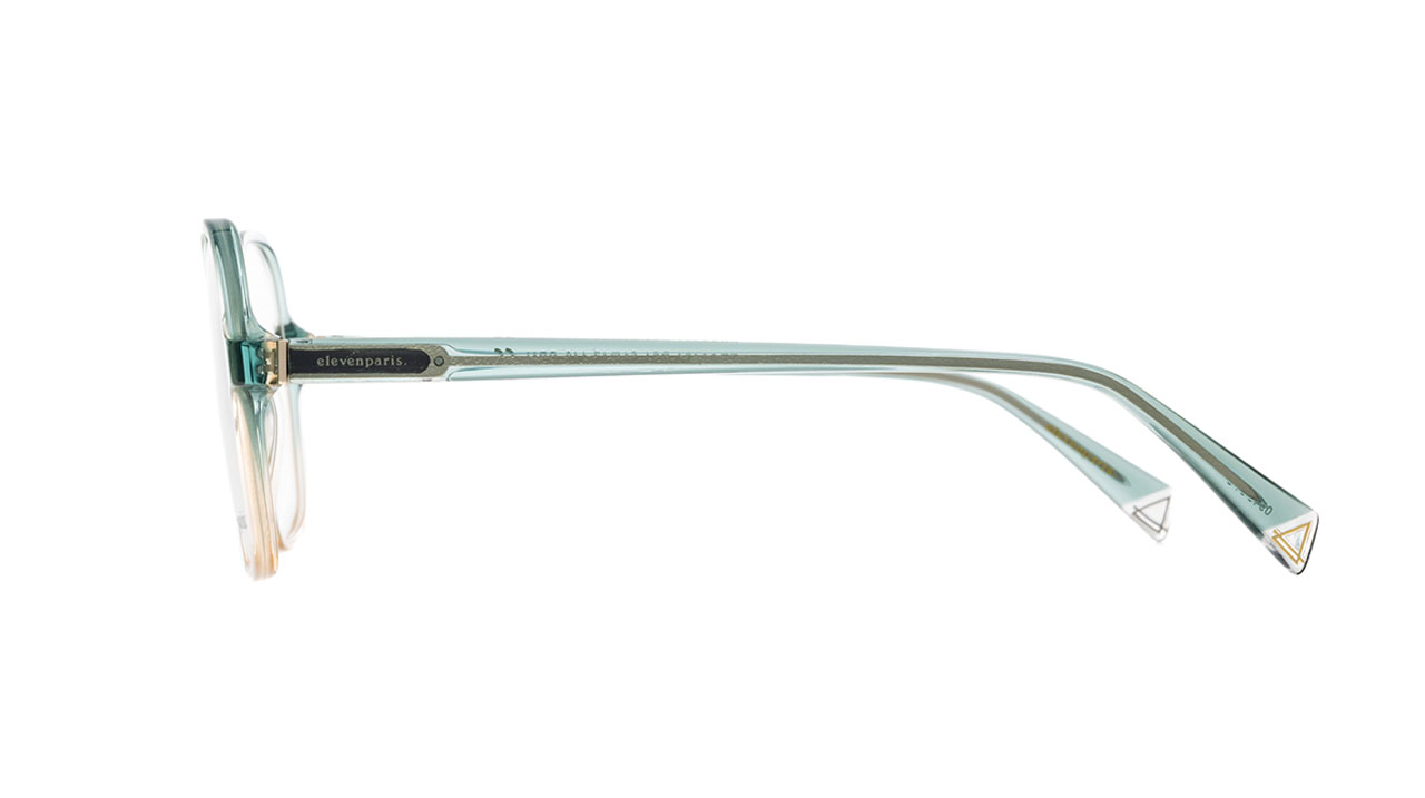 Paire de lunettes de vue Elevenparis Epaa134 couleur vert - Côté droit - Doyle