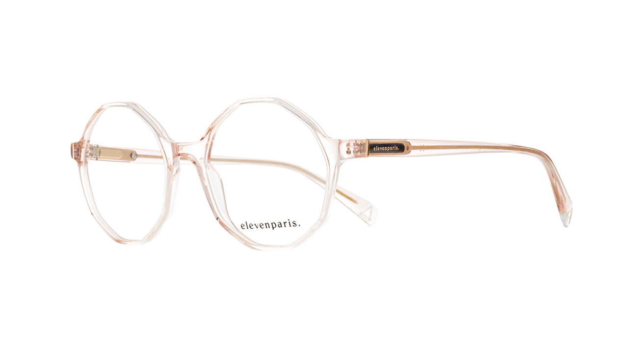 Paire de lunettes de vue Elevenparis Epaa132 couleur rose - Côté à angle - Doyle