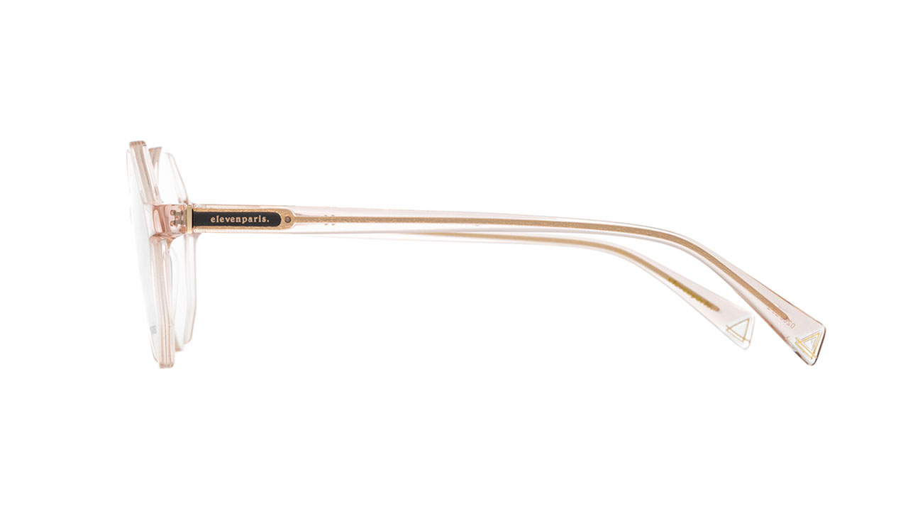Paire de lunettes de vue Elevenparis Epaa132 couleur rose - Côté droit - Doyle