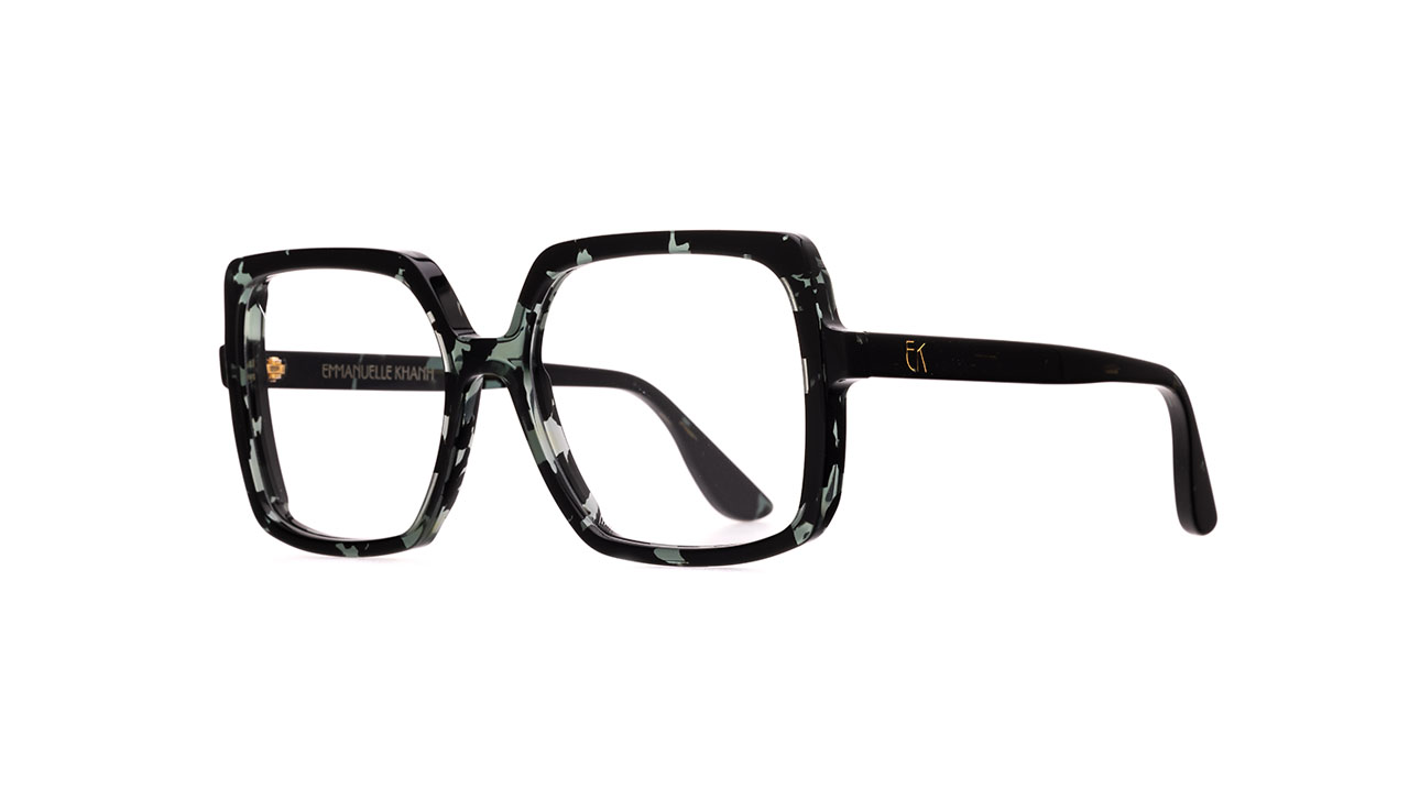 Paire de lunettes de vue Emmanuelle-khanh Ek 1622 couleur vert - Côté à angle - Doyle
