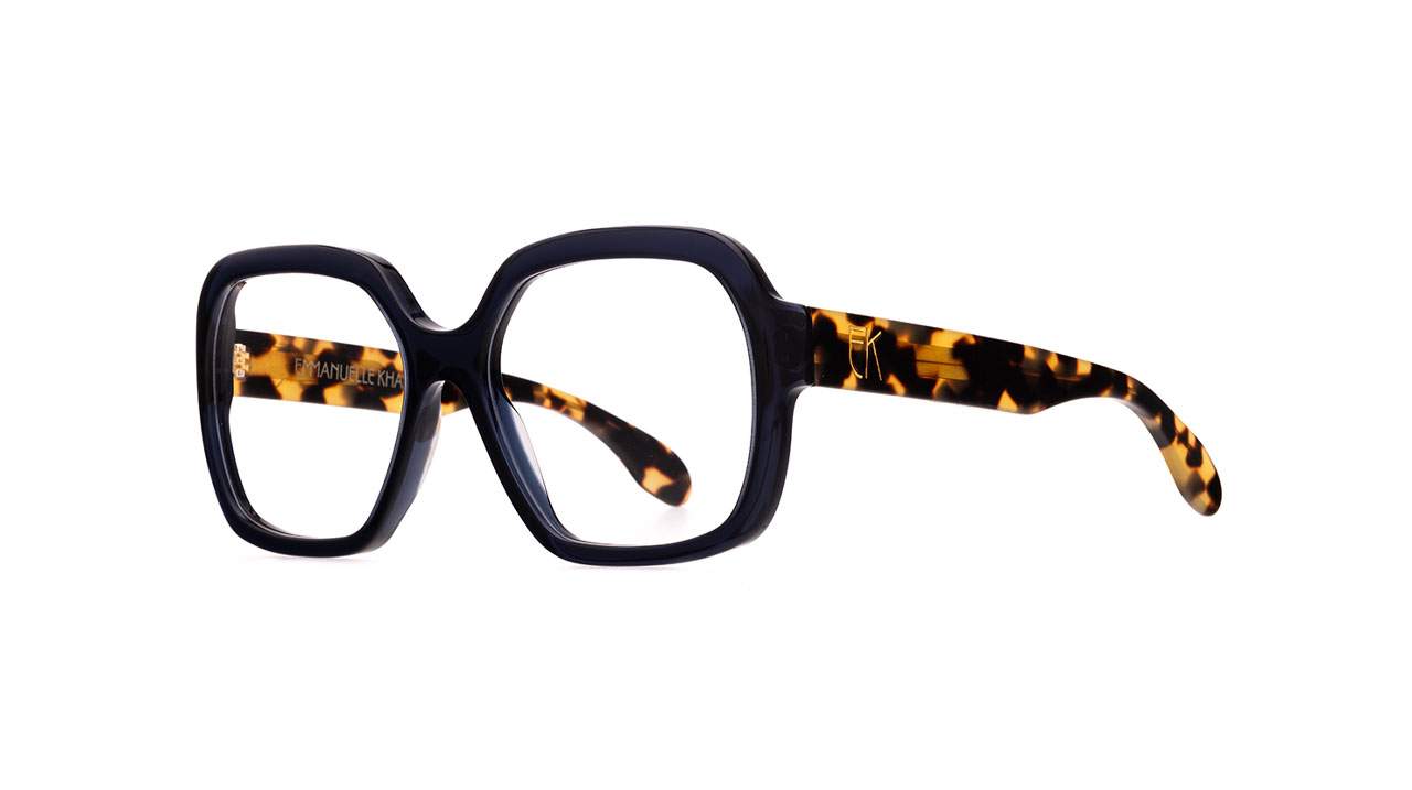 Paire de lunettes de vue Emmanuelle-khanh Ek 8022 couleur marine - Côté à angle - Doyle