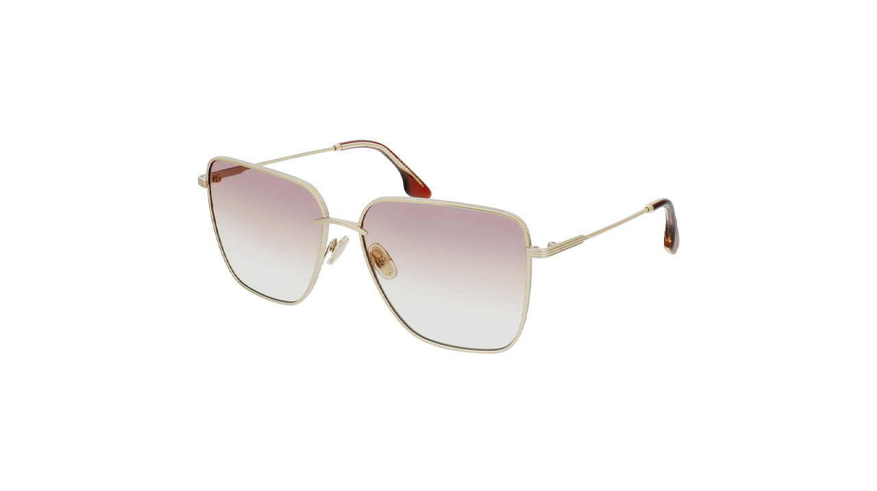 Paire de lunettes de soleil Victoria-beckham Vb218s couleur or - Côté à angle - Doyle