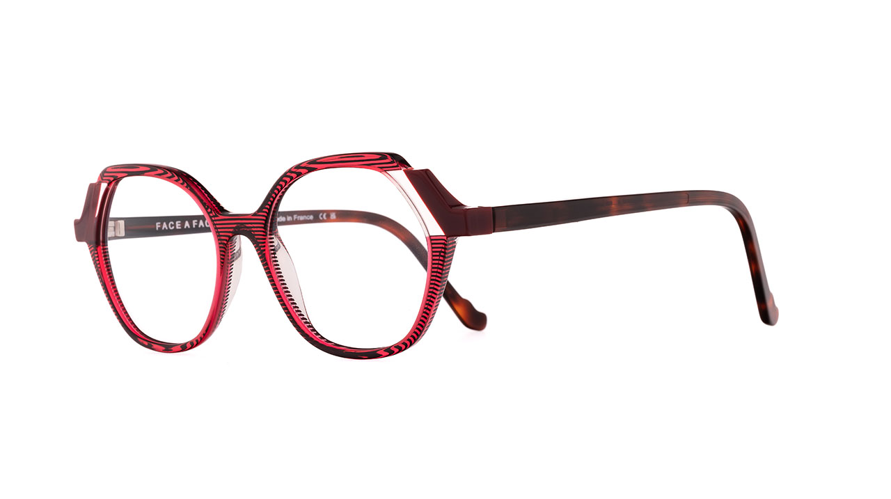 Paire de lunettes de vue Face-a-face Moves 1 couleur rouge - Côté à angle - Doyle