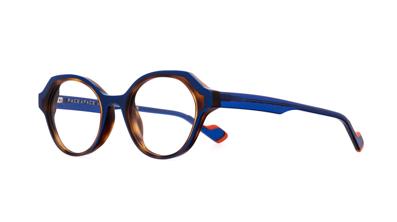 Paire de lunettes de vue Face-a-face Wisper 1 couleur bleu - Côté à angle - Doyle