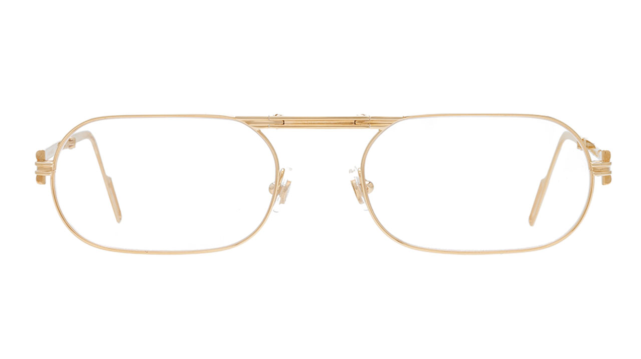 Paire de lunettes de vue Cartier Ct0115o couleur or - Doyle