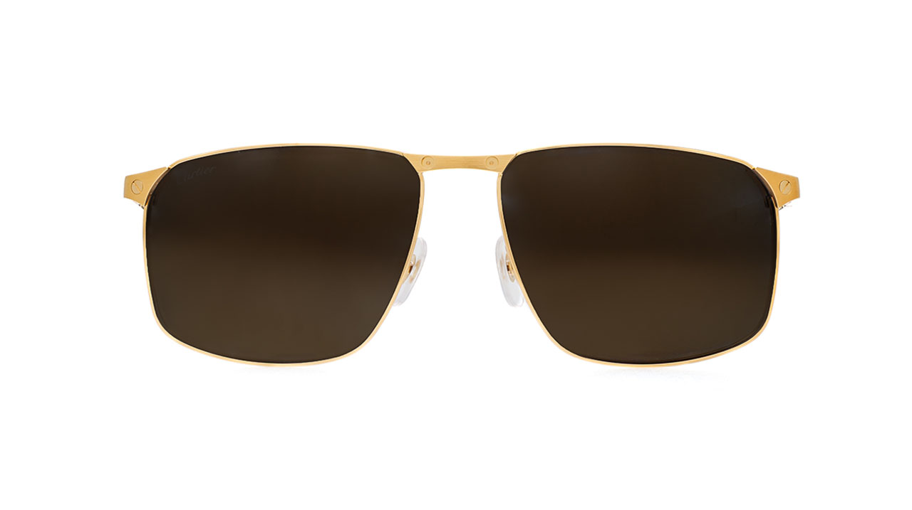 Paire de lunettes de soleil Cartier Ct0322s couleur or - Doyle