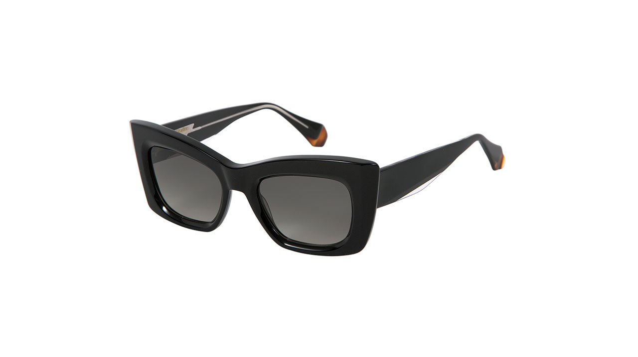 Paire de lunettes de soleil Gigi-studios Ophra /s couleur noir - Côté à angle - Doyle