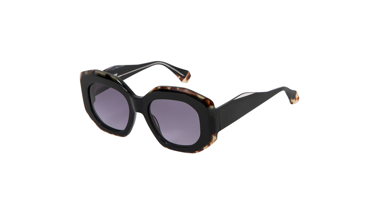 Paire de lunettes de soleil Gigi-studios Gabriella /s couleur noir - Côté à angle - Doyle