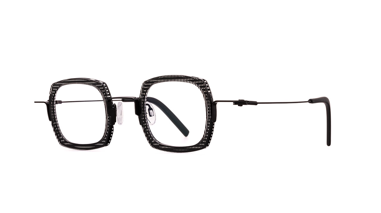 Paire de lunettes de vue Theo-eyewear Broccoli couleur noir - Côté à angle - Doyle