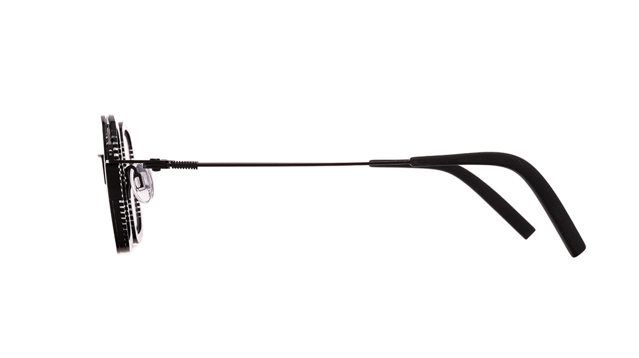 Paire de lunettes de vue Theo-eyewear Broccoli couleur noir - Côté droit - Doyle