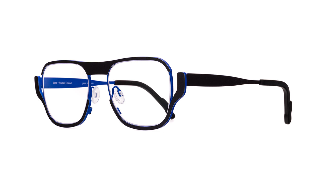 Paire de lunettes de vue Theo-eyewear Plan couleur noir - Côté à angle - Doyle